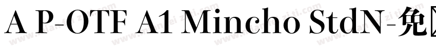 A P-OTF A1 Mincho StdN字体转换